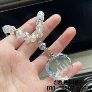 알라 하트 자동차 펜던트 이슬람 크리스탈 비즈 걸이식