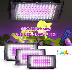 식물용 LED 성장등 피토램프 USB 5V 태양광 유사 풀 스펙트럼 조절 가능한 밝기 플러드라이트 수경재배용 I