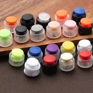 20pcs 플라스틱 스프링 코드 잠금 스토퍼 로프 클램프 토글 클립 끈 버클 배낭 운동복 신발 Paracord 매는