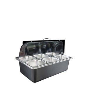 미니 반찬 냉장고 쇼케이스 저온 강철판 물그릇 셀프바 보관 김밥 신선유지 깊이10 뚜껑 깊이15 2칸