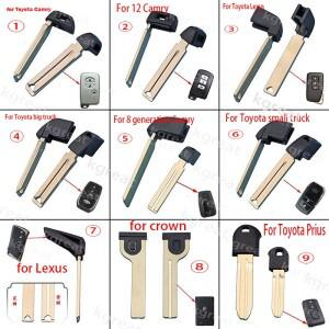 10pc 긴급 스마트 Prox 원격 키 Fob 블레이드 단일 삽입 공백 Toyota Camry RAV4 Domineering Lexus Cruise
