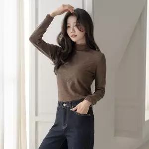 [모노앳디]헤잇 모달 반폴라 티셔츠_P409160476