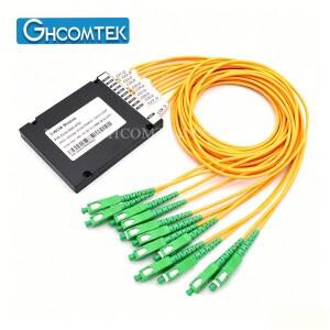 2개 100GHz 단일 광섬유 양방향 DWDM MUX/DEMUX 모듈 ABS 플라스틱 인클로저 1M 2.0mm 피그테일 TX/RX
