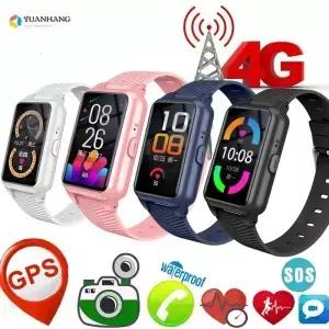 스마트 4G 노인 학생 시계 심박수 GPS WI-FI 위치 트랙 모니터 SOS 통화 온도계 Smartwatch