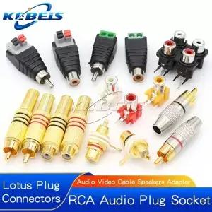 2PCS RCA 플러그 남성 여성 커넥터 오디오 비디오 케이블 스피커 어댑터 소켓 섀시 패널 마운트 터미널 AV