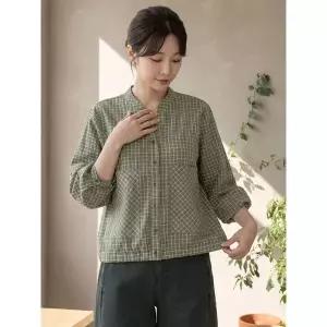 [디얼마미] 로에트 체크 차이나 남방 /마담 미시 중년 여성 빅사이즈 40대 50대