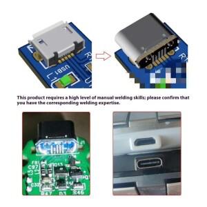 새로운  2개입 PCB 납땜 DIY 수리용 충전 포트 어댑터 USB 커넥터 타입 암잭 5핀 SMD 소켓