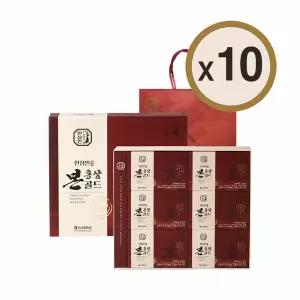 [대량주문전용][5+5]농협 한삼인 홍삼본 골드 50ml 30포(총 10세트)+쇼핑백