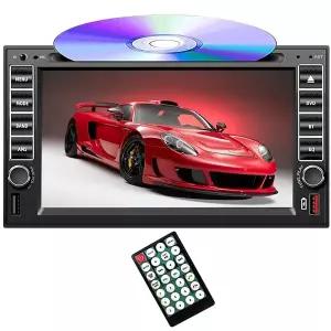 PolarLander 2딘 대시 6.5인치 터치스크린 카 스테레오 오디오 라디오 DVD/USB/SD