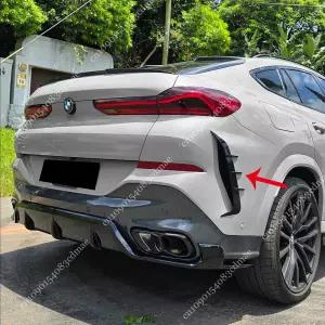 BMW X6 G06 M-Sport 30d 40i 40d M50i M50d M60i 2019-2025 리어 범퍼 에어 벤트 스플리터 카나드 스티커