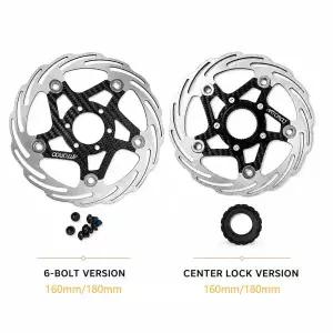 ARTOROO 로드 바이크 디스크 브레이크 로터 160mm 180mm 스틸 카본 파이버 브레이크 디스크 6볼트 센터 락