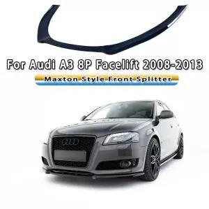 맥스톤 스타일 프론트 스플리터 (아우디 A3 8P F/L 2008-2013용 S3 S-라인 제외) 프론트 범퍼 립 캡 스포일