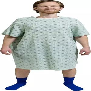 케어아웃 병원 가운 IV - 원 사이즈 모두 착용 가능 스몰 2XL 뒤집어 입기 세일보트 프린트 3