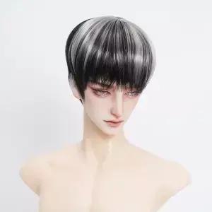 새로운 인형의 가발 30/45/60cm Bjd 부드러운 실크 1/6 1/4 1/3 짧은 머리 장난감 드레스 놀이 집 액세서리