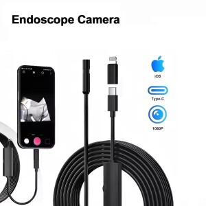 미니 유선 내시경 검사 카메라 LED 조명이 있는 3MP 안드로이드용 8mm 방수 IOS 및 Type-C