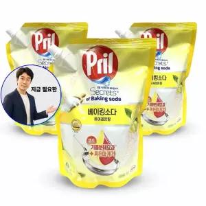 지금 필요한 베이킹소다 레몬향 3개 프릴 1L 리필 주방세제