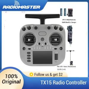 라디오마스터 TX15 16채널 3.5인치 IPS 터치스크린 V5.0 홀 짐벌 컨트롤러 ELRS FCC/LBT 내장 자이로 마이