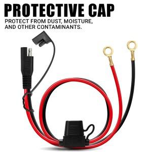 60CM 18AWG SAE-O링 터미널 하네스(10A 퓨즈 포함) 연장 케이블 어댑터 자동차 오토바이 액세서리