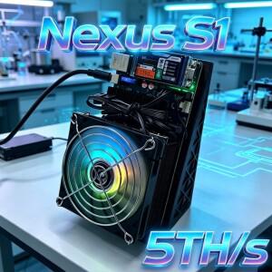 2026년형 새로운 Nexus S1 5Th/s BTC 솔로 채굴기 최신 BM1373 Asic 칩 탑재 70W 전력 고효율 럭키