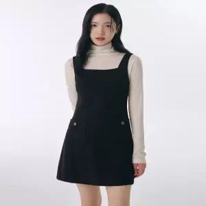 무신사 스탠다드 우먼 우먼즈 스퀘어 넥 트위드 미니 드레스 블랙 939208