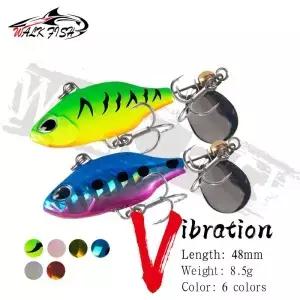 도보 물고기 회전 꼬리 진동 미끼 48mm 8.5g 스피너 스푼 낚시 지그 트랙터 하드 태클 Pesca 스포츠