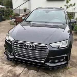 맥스톤 스타일 자동차 프론트 범퍼 립 스플리터 아우디 A4 S-라인 S4 아반트 B9 프리 F/L 2015-2019 (S-라