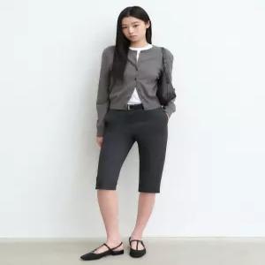 무신사 스탠다드 우먼 우먼즈 로 라이즈 카프리 팬츠 그레이 713388