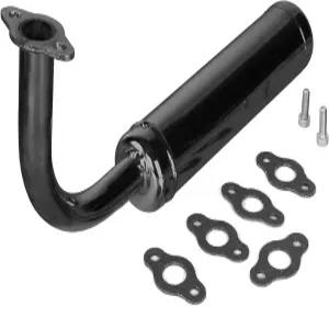 모터 자전거 배기구 49cc·50cc·60cc·66cc·80cc·100cc용 머플러 무음 검정색