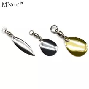 MNFT 10Pcs 반사 지그 볼 베어링 회전 낚시 스피너 블레이드 액세서리