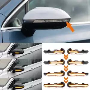 VW Passat B8 변형 Arteon 라이트 미러 표시기 순차 2015 2016 2017 2018 2019 용 다이나믹 커 LED 턴 시그