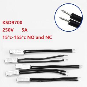 KSD9700 30~150도 온도조절기 5A/10A/16A 250V 40C 세라믹 스위치 원형 홀 열 보호기