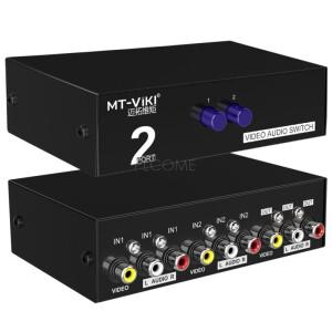 2x1 포트 AV 스위치 RCA Lotus 오디오 In Out