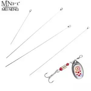 30pcs 낚시 루프 스피너 샤프트 스테인레스 스틸 와이어 미끼 민물베이스 송어 Walleye 연어에 대한 키트