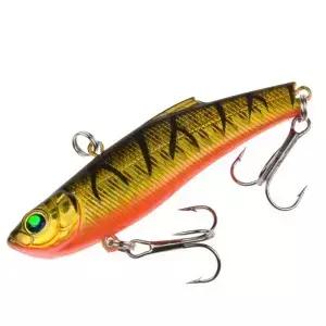 1PCS 70mm 18g 일본 겨울 얼음 바다 낚시 미끼 VIB 회전 다이빙 지그 윙 워블러 Pesca 크랭크 Swimbait
