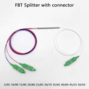 10개/세트 FBT 광 분배기(커넥터 포함) 1x2 커플러 5/95 PLC