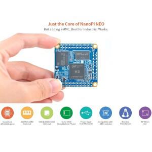 NanoPi Neo Core-LTS 512M/8GB EMMC OpenWRT, Allwinner H3 쿼드 Cortex-A7 최대 1.2GHz, Linux Ubuntu Arm