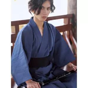 남성용 유카타 일본전통 전통의상 캐주얼 남성 기모노 일본 셔츠
