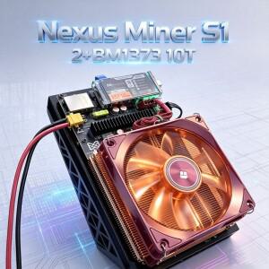 Nexus Miner S1 2*BM1373 10T PSU 145W 구리 라디에이터 듀얼 팬 포함 비트코인 광부 칩 솔로 BTC 마이닝