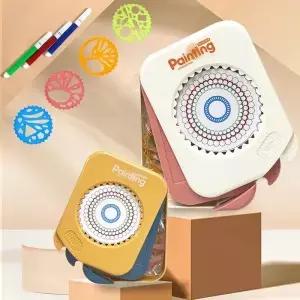 Spirograph 그리기 적 미술 세트 클래식 기어 디자인 특수 모양의 눈금자 크리 에이 티브 페인팅 템플릿