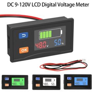 QV61 DC9-120V LCD 배터리 용량 표시기 디지털 전압계 백분율 납산 리튬 LiFePO4 팩 모니터