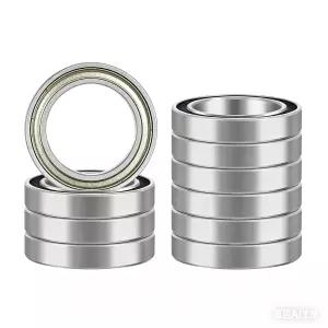 6901ZZ 10개입 12x24x6mm 얇은 단면 볼 베어링 금속 차폐 전기 모터 및 로봇용 고속 크롬강 중공축 RC 드론
