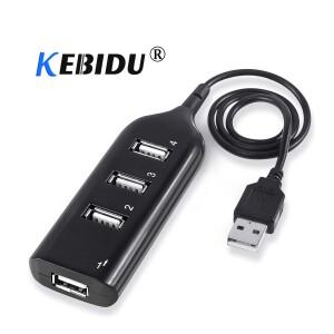 Kebidu 자동차 시가 라이터 소켓 4 포트 USB 충전 액세서리 분배기 PC 노트북 컴퓨터 용 허브 어댑터