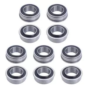 10개입 20x35x11mm 플랜지형 깊은 홈 볼 베어링 F6003-20/2RS ABEC-3 이중 밀봉 가정용 정원 용도 및