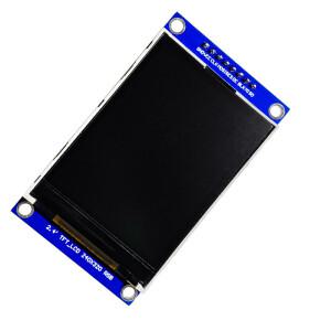 2.4 인치 LCD 스크린 모듈 전체 모든 색상 2.54mm 간격 단일 행 핀 터치 패널 XPT2046 칩 4 와이어 SPI 인
