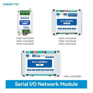 ModBus RTU 시리얼 IO 모듈 RS485 인터페이스 AI DI DO 8 디지털 출력 레일 설치 8~28VDC CDEBYTE MA01-AXC