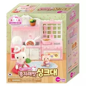 원앤원 인형놀이 콩지래빗 가구세트 싱크대 (인형 별매) 인형 엄마놀이