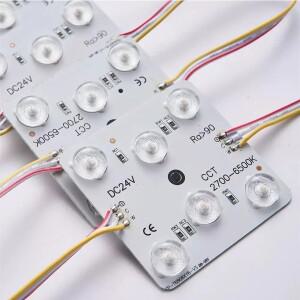 10팩 CCT LED 모듈 조명 3색 24V 디밍 가능 확산형 천장  라이트 박스 간판 상점용