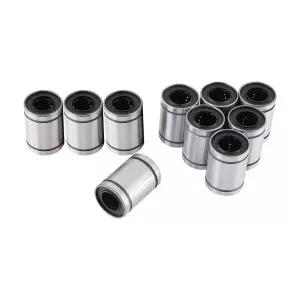 LM12UU 선형 모션 볼 베어링 내경 12mm 외경 높이 3D 프린터 및 CNC 라우터용 이중 밀봉 강철 레일 가이드