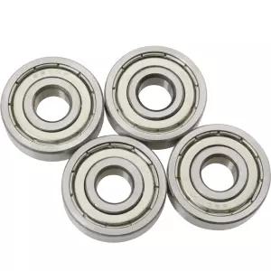 ZCZQC 4PCS 볼 베어링 6200Z 10x30x9mm 고품질 금속 이중 차폐 다양한 기계 회전 정밀 기기 및 피트니스
