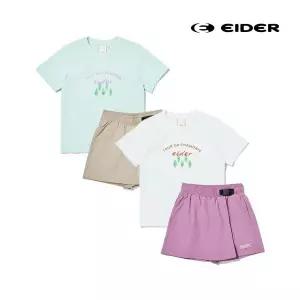 아이더 리프 키즈 여아 반팔 티바지 세트 23M01 99000 2154908